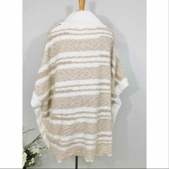 Calvin Klein Nubby Knit Turtle-neck Dolman Poncho Sweater, S/M - Picture 7 of 15